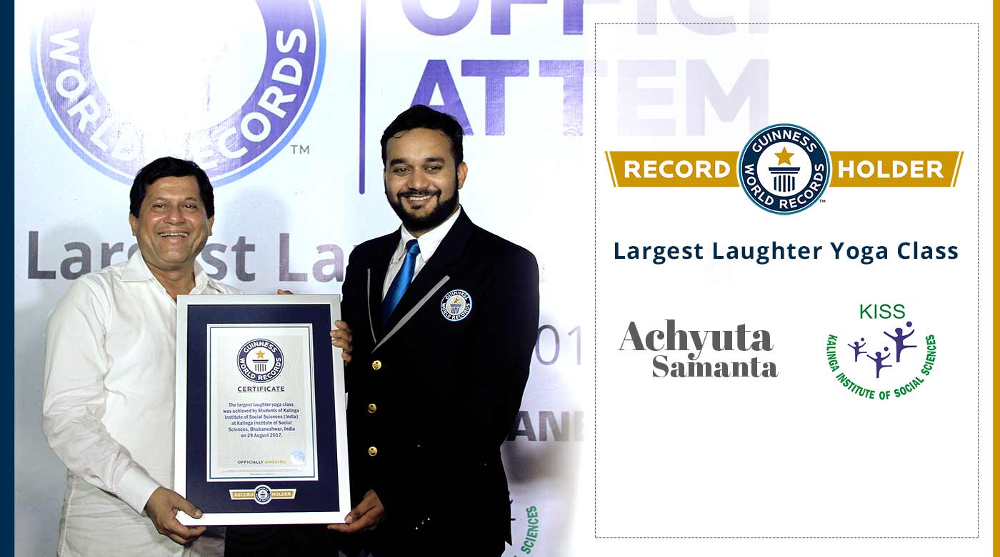 KISS Students Set Another World Record Guinness World Records in Laughter Yoga